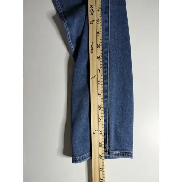 Levi’s 18W Womens Plus Mid Rise Straight Leg Jeans Stretch Blue Denim Pants - Picture 7 of 9